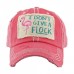 I Dont Give Flock Distressed Look Adjustable Flamingo Hat  Baseball Cap   eb-31789412